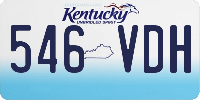 KY license plate 546VDH