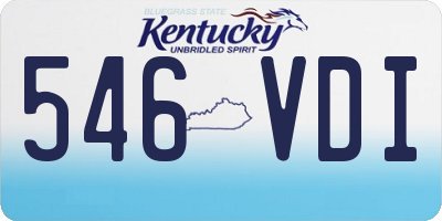 KY license plate 546VDI