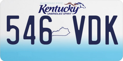 KY license plate 546VDK