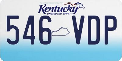 KY license plate 546VDP