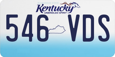 KY license plate 546VDS