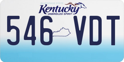 KY license plate 546VDT