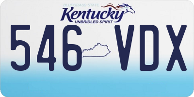 KY license plate 546VDX