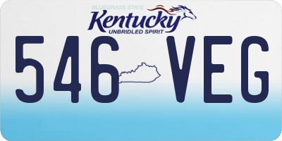 KY license plate 546VEG