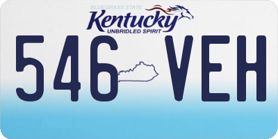 KY license plate 546VEH