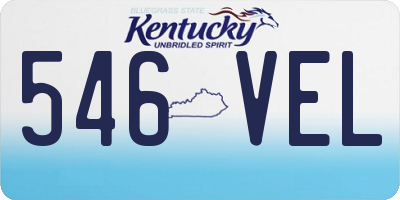 KY license plate 546VEL