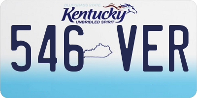 KY license plate 546VER