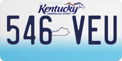 KY license plate 546VEU