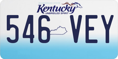 KY license plate 546VEY