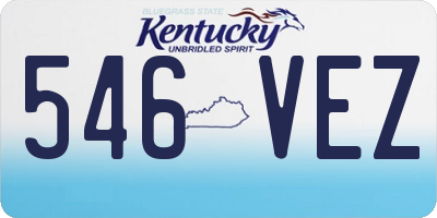 KY license plate 546VEZ