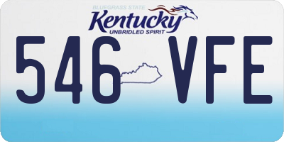 KY license plate 546VFE