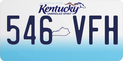 KY license plate 546VFH