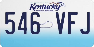 KY license plate 546VFJ