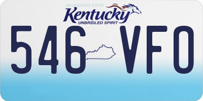 KY license plate 546VFO