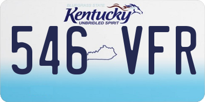 KY license plate 546VFR