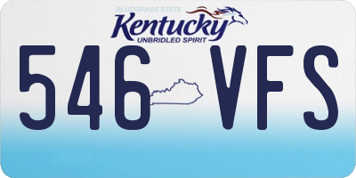 KY license plate 546VFS