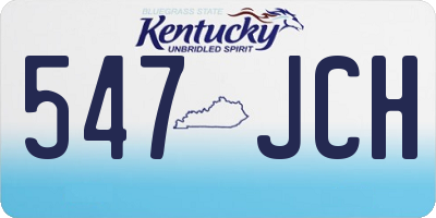 KY license plate 547JCH