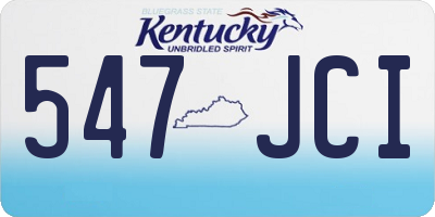 KY license plate 547JCI