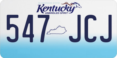 KY license plate 547JCJ