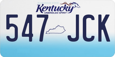 KY license plate 547JCK