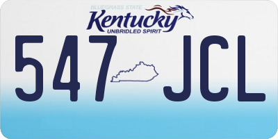 KY license plate 547JCL