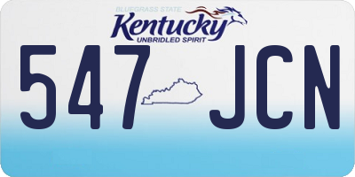 KY license plate 547JCN