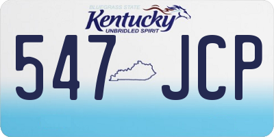 KY license plate 547JCP