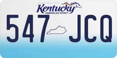 KY license plate 547JCQ