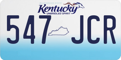 KY license plate 547JCR
