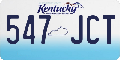 KY license plate 547JCT
