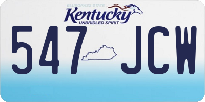 KY license plate 547JCW