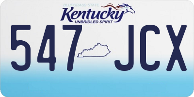 KY license plate 547JCX