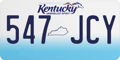 KY license plate 547JCY