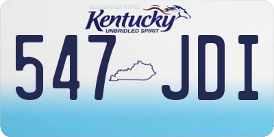 KY license plate 547JDI