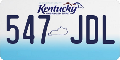 KY license plate 547JDL