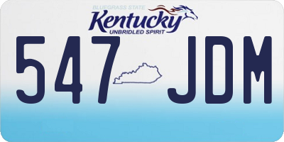 KY license plate 547JDM