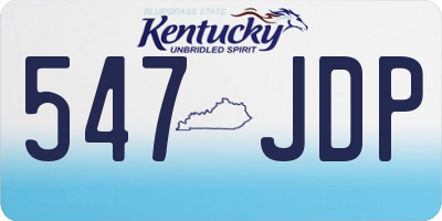 KY license plate 547JDP