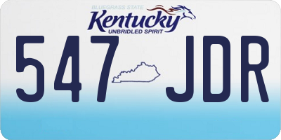 KY license plate 547JDR