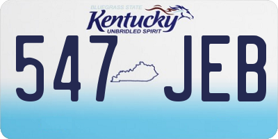 KY license plate 547JEB
