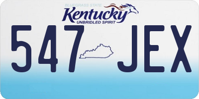 KY license plate 547JEX