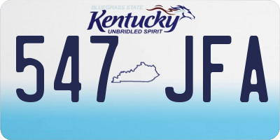 KY license plate 547JFA