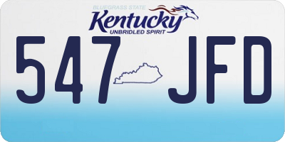 KY license plate 547JFD