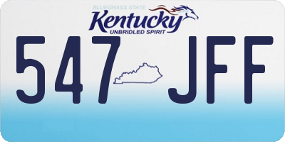 KY license plate 547JFF