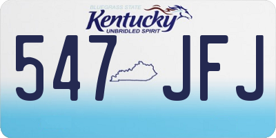 KY license plate 547JFJ