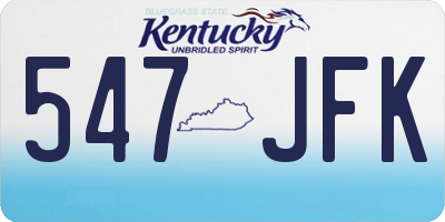 KY license plate 547JFK