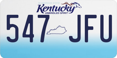 KY license plate 547JFU