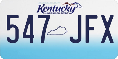 KY license plate 547JFX