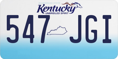KY license plate 547JGI