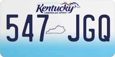 KY license plate 547JGQ