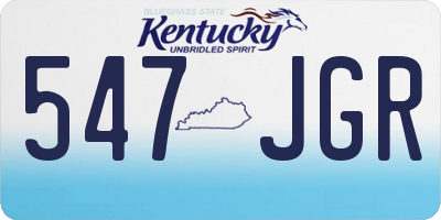 KY license plate 547JGR